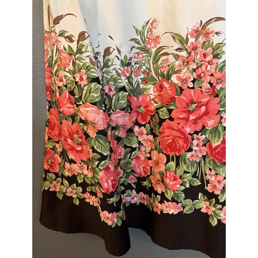 R&K Originals Floral Sundress Womens 18 White Coral Sleeveless Fit Flare NWT - Picture 4 of 10
